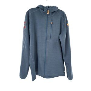 Fjallraven Keb Fleece Jacket Mens Classic Hoodie XL Blue Wool Blend Blue